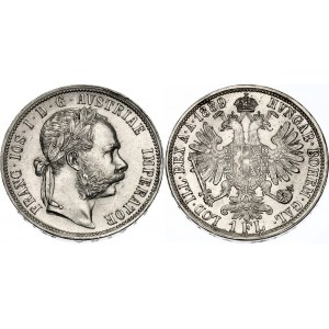 Austria 1 Florin 1889 Clash Marks Error