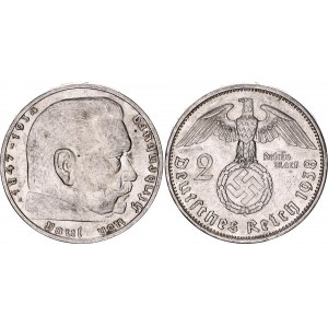 Germany - Third Reich 2 Reichsmark 1938 A