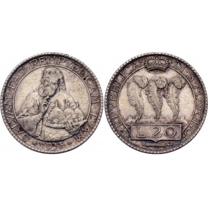 San Marino 20 Lire 1933 R