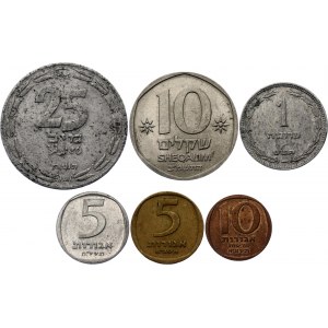Israel Lot of 6 Coins 1948 - 1982