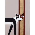 Lukasz Syslo (b. 1993, Wągrowiec), Cat Turned Tail, diptych, 2023