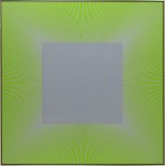 Richard Anuszkiewicz (geb. 1930, Erie), Weiches graues Quadrat mit Lavendel, 1979