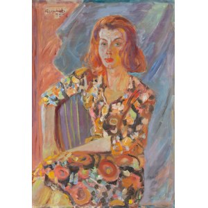 Czesław Rzepiński (1905 Strusów bei Trembowla - 1995 Kraków), Frau im Blumenkleid, 1972