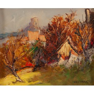 Stanislaw Lazorek (1938 Aksmanice - 2000 Kazimierz Dolny), Autumn Landscape, 1992