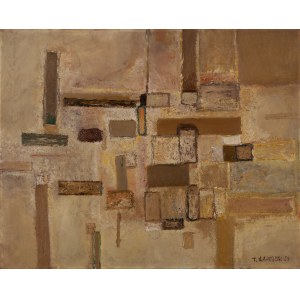 Tadeusz Łapiński (1928 Rawa Mazowiecka - 2016 Floryda), Kompozycja abstrakcyjna, 1959
