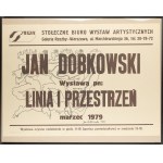 Jan Dobkowski (geb. 1942, Łomża), Plakat mit Zeichnung aus der Ausstellung Linie und Raum, 1979