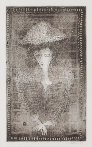 Krzysztof Litwin (1935 - 2000 ), Dama w kapeluszu, 1963