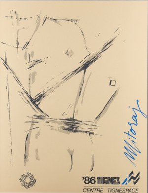 Igor Mitoraj (1944 Oederan w Niemczech - 2014 Paryż), Plakat ’86 TIGNES CENTRE TIGNESPACE', (1986)