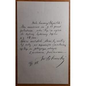 Władysław Sikorski Lettera manoscritta del 19.II 1915.