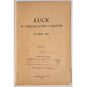 Lutsk in the light of figures and facts for the year 1926, Nakładem Miasta Łucka 1925
