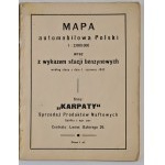 Carte automobile de la Pologne 1 : 2 000 000 avec une liste des stations-service de la firme Karpaty Nakł. Karpaty Sp. z o.o., Lwów [1933].