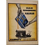 Automapa Poľska 1 : 2 000 000 spolu so zoznamom čerpacích staníc firmy Karpaty Nakł. Karpaty Sp. z o.o., Lwów [1933].