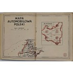 Automapa Poľska 1 : 2 000 000 spolu so zoznamom čerpacích staníc firmy Karpaty Nakł. Karpaty Sp. z o.o., Lwów [1933].