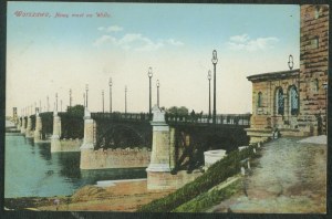 Warszawa - Nowy most na Wiśle, bw. 24, druk, kol,