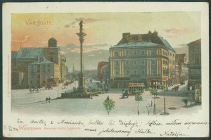 Warschau - König Sigismunds Säule, Lit. und Druck Wezl i Neumann, Leipzig