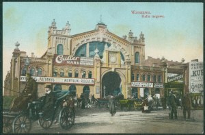 Warsaw - Market Halls, H.P., coll. print, ca. 1910,