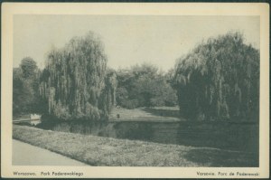 Varsavia - Parco Paderewskiego, Wyd. K. Wojutyński, 76, stampa fb., 1930 ca.