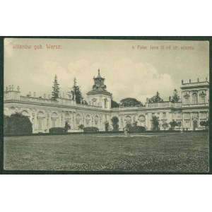 Warszawa - b. Pałac Jana III od str. wjazdu, Nakł. J. Ślusarski, Warszawa, św. czb., ok. 1910