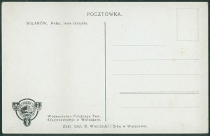 Varšava - Wilanów, palác, levé křídlo, Wyd. PTK, Varšava, św., czb. , cca 1920
