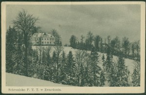 Zwardoń - P.T.T.-Unterkunft in Zwardoń, Nakł. P.T.T.O.B, Żywiec, st. czb., ca. 1930,