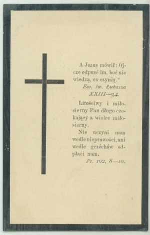 Zesnulý Aleksander SKRZYŃSKI + 24. srpna 1890 v Paříži, prosba o modlitby za zesnulého