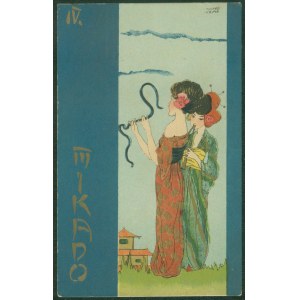 KIRCHNER Raphael, signováno, MIKADO IV, E.S.W., lit. kol., ca. 1900