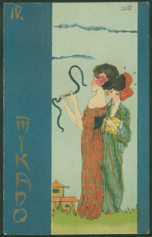 KIRCHNER Raphael, signiert, MIKADO IV, E.S.W., lith. kol., um 1900