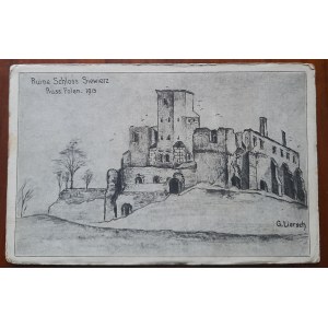 Siewierz.Castle ruiny 1915.
