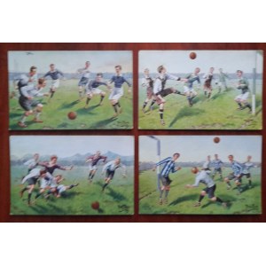 Sports for fun.Football.Four postcards.