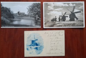 Windmills.Three postcards.