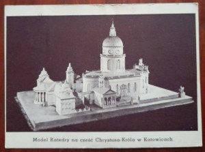 Katowice.Model of the cathedral in honor of Christ -King