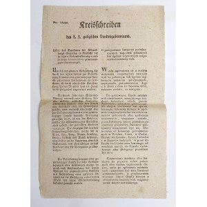 [Galizia] 1836, Decreto sulla rigorosa esecuzione delle dichiarazioni di ultima volontà