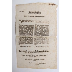 [Galizien] 1843, Verordnung über die Verstorbenen ohne Testament der griechisch-vereinigten Pfaffen