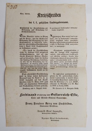 [Galicia] 1845, Ordinance relating to corpse houses.