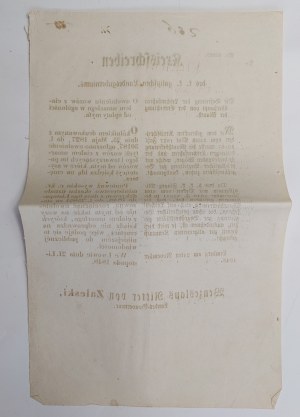 [Galicia] 1848, Circular on freeing carts with the body of the dead from tolls.