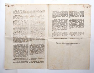 [Galícia] 1849, Dočasné nariadenia týkajúce sa katolíckych vzťahov x 2