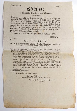 [Galicia] 1845, Circular in clergy disputes