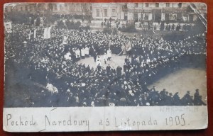 Národná prehliadka vo Varšave 5. novembra 1905.