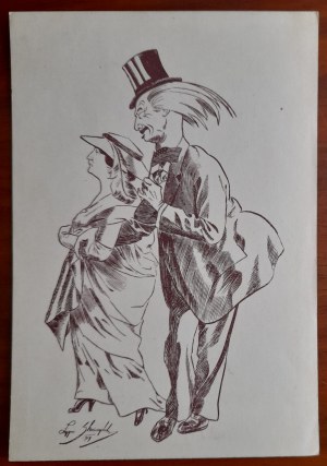 Ignacy Paderewski. Caricature