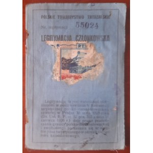 Polská tatranská společnost.Členská karta č. 55024