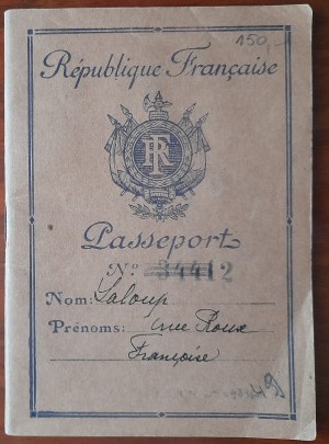 Passaporto della Repubblica francese n. 34412