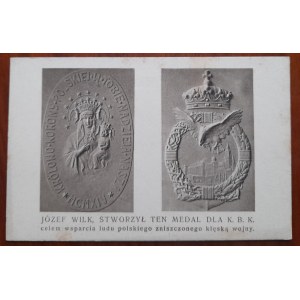 Józef Wilk Medaille Königin der polnischen Krone in Dir unsere Hoffnung 1914