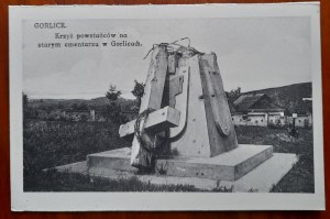 Gorlice.Kříž povstalců na starém hřbitově v Gorlici.