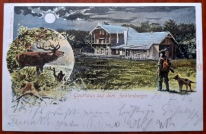 Sobotka. Guesthouse and hunting scenes.(lithograph).
