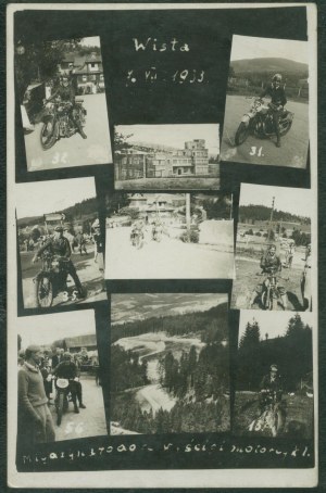 Wisła - Międzynarodowe wyścigi motocyklowe 7. VII. 1933, Fot. J. Stencel, Wisła,