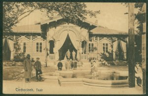 Ciechocinek - Théâtre, R.R.W., sépia, vers 1910
