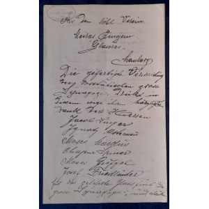 Lettera firmata dalla Grande Sinagoga di Leopoli