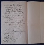 Brief, unterzeichnet von der Großen Synagoge von Lemberg