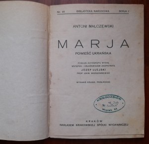 Malczewski A.Marja Ukrainian Novel