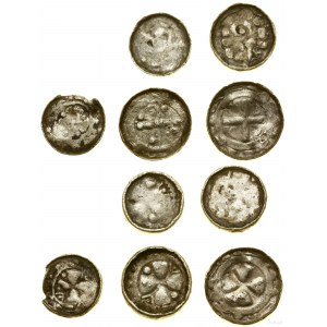 Niemcy, zestaw 5 denarów i oboli krzyżowych, X/XI w.
